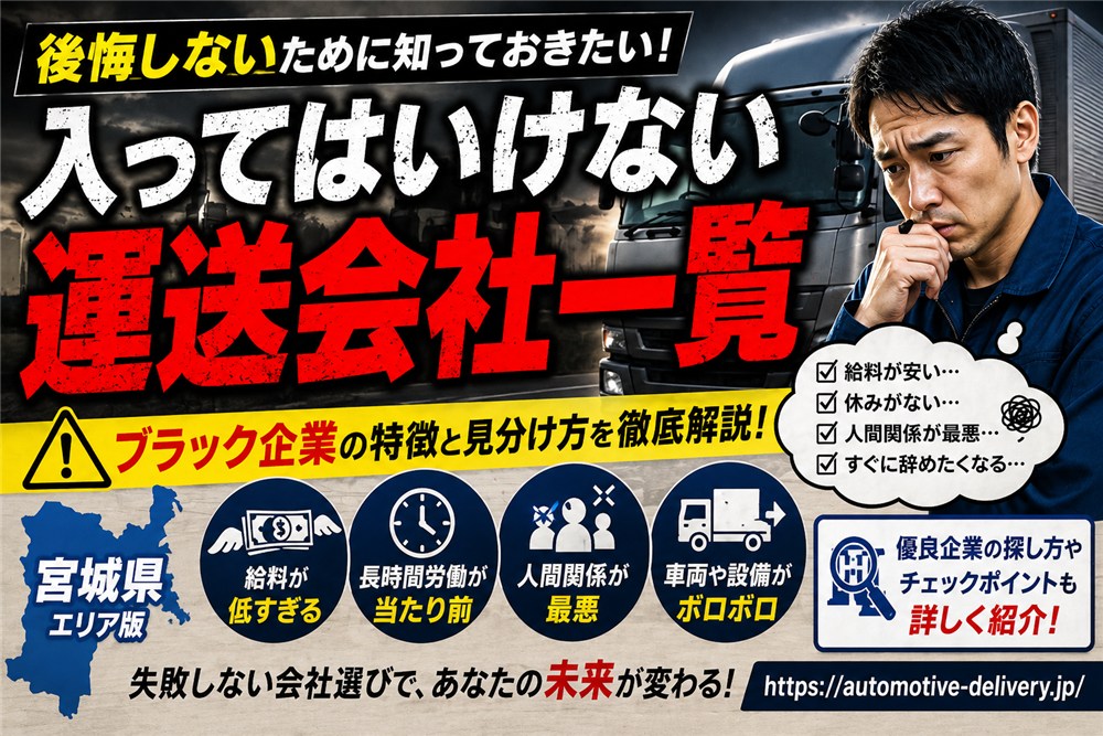 入ってはいけない運送会社一覧「宮城県」